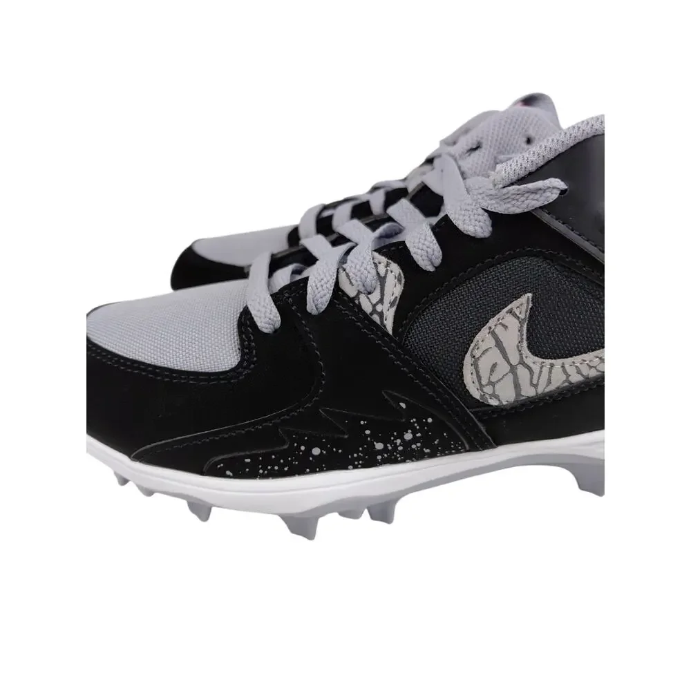 Nike Air Jordan Stadium 90 TD Black Cement Football Cleats HQ0210-060 Size 8